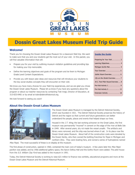Dossin Great Lakes Museum Field Trip Guide