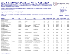 EAC Road Register 2019-09-02