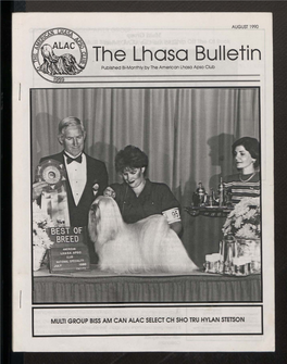 He Lhasa Bulletin Published Bi-Monthly by the American Lhasa Apso Club