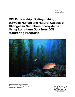 DOI Partnership: Distinguishing Between Human and Natural Causes of Changes in Nearshore Ecosystems Using Long-Term Data from DOI Monitoring Programs