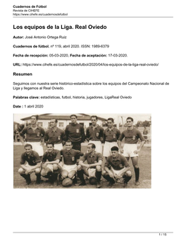 Los Equipos De La Liga. Real Oviedo