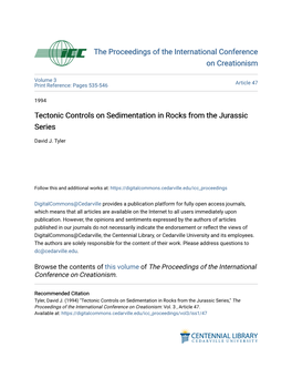 Tectonic Controls on Sedimentation in Rocks from the Jurassic Series