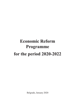 Economic Reform Programme for the Period 2020-2022