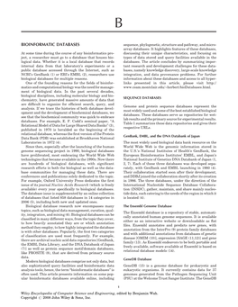 BIOINFORMATIC DATABASES Sequence, Phylogenetic, Structure and Pathway, and Micro- Array Databases