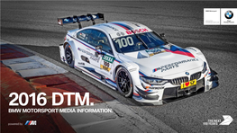 Bmw Motorsport Media Information