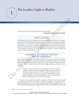 The Leader's Light Or Shadow