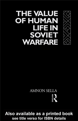 The Value of Human Life in Soviet Warfare