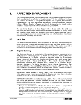 3. Affected Environment