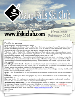 Ifsc Newsletter Feb 2016