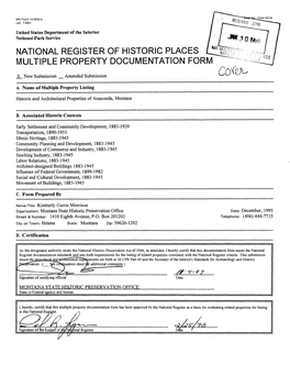 Amended Submission Historic and Architectural Properties