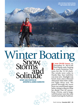 Winter Boating: Snow, Storms, and Solitude