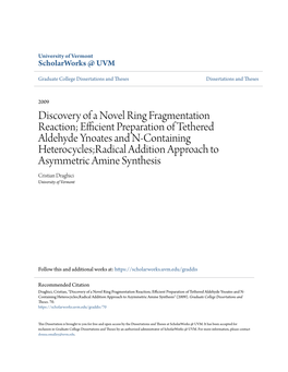 Discovery of a Novel Ring Fragmentation Reaction; Efficient