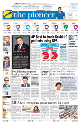 AP Govt to Track Covid-19 Patients Using