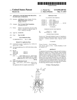 (12) United States Patent (10) Patent No.: US 8,983,609 B2 Rezai Et Al