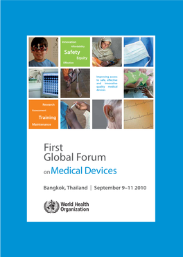 First Global Forum on Medical Devices Programme