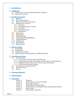 1 1. Introduction 2. Legislation 2.1 Constitution