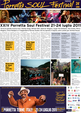 Redazionale XIV Edizione Del Porretta Soul Festival