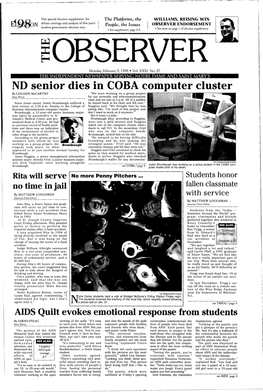 ND Senior Dies in COBA Computer Cluster
