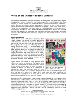 Views on the Impact of Editorial Cartoons