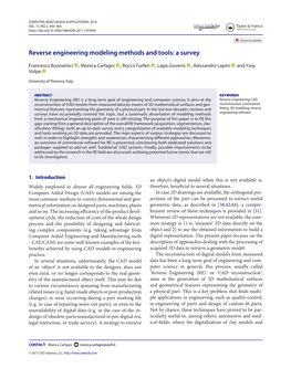 Reverse Engineering Modeling Methods and Tools: a Survey