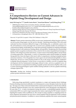 A Comprehensive Review on Current Advances in Peptide Drug Development and Design