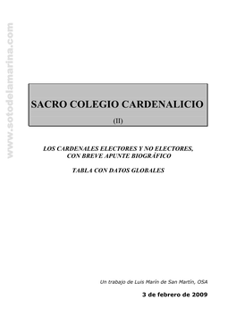 Sacro Colegio Cardenalicio