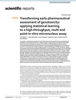 Transforming Early Pharmaceutical Assessment of Genotoxicity