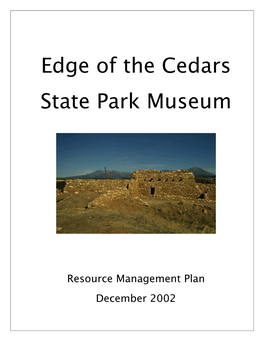 Edge of the Cedars State Park Museum