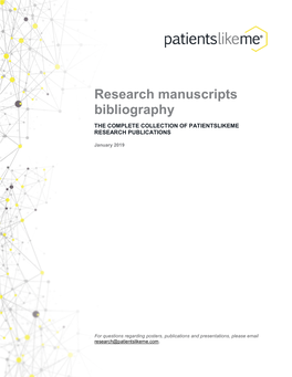 Research Manuscripts Bibliography