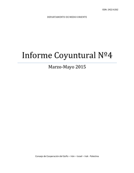 Informe Coyuntural Nº4 Marzo-Mayo 2015