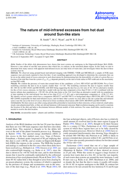 The Nature of Mid-Infrared Excesses from Hot Dust Around Sun-Like Stars