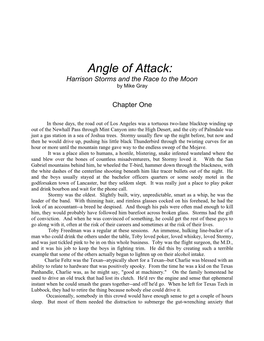 Angle of Attack: Harrison Storms and the Race to the Moon by Mike Gray