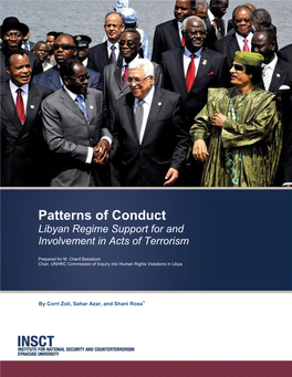 Patterns of Conduct: Libyan Regime Support for and Involvement in Acts of Terrorism
