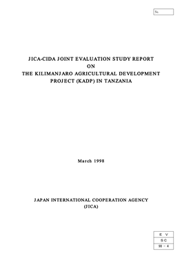 Jica－Cida Joint Evaluation Study