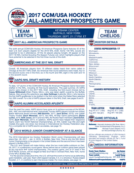 2017 Ccm/Usa Hockey All-American Prospects Game