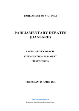 Parliamentary Debates (Hansard)