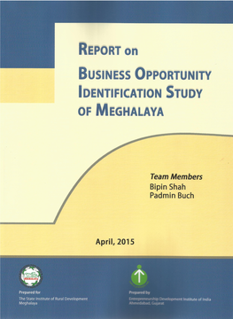 Report on Business Opportunity Identification Study of Meghalaya