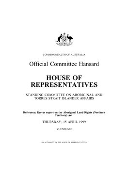 Official Committee Hansard