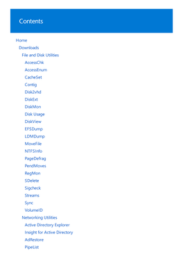 Windows Sysinternals Tools Inside Native Applications Software License Terms Licensing FAQ Windows Sysinternals 3/24/2021 • 4 Minutes to Read • Edit Online