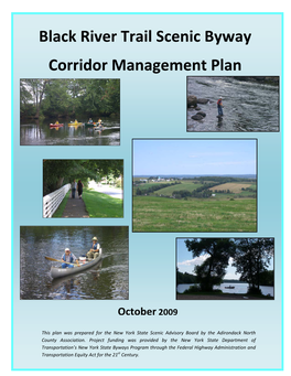 Black River Trail Scenic Byway Corridor Management Plan