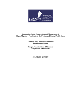 Commission for the Conservation and Management of Highly Migratory Fish Stocks in the Western and Central Pacific Ocean