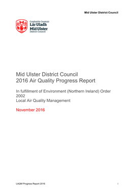 Air Quality Progress Report 2013