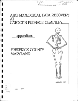 Archaeological Data Recovery at Catoctin Furnace Cemetery