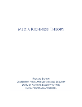 Media Richness Theory Script