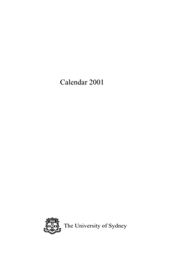 Calendar 2001