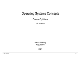 Operating Systems Concepts