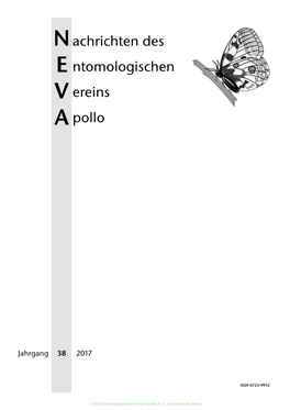 N Erhalten Daher Kein Honorar, Aber Eine PDF-Datei Ihres Copyright © 2017 by Entomologischer Verein Apollo E