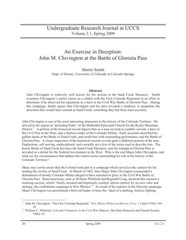 John Chivington and the Battle of Glorieta Pass