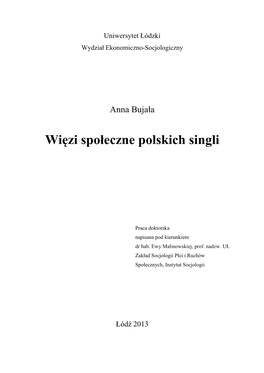Więzi Społeczne Polskich Singli