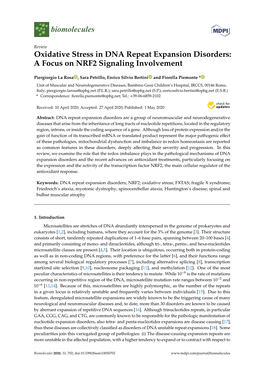 Oxidative Stress in DNA Repeat Expansion Disorders: a Focus on NRF2 Signaling Involvement